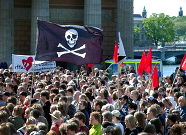 Демонстрация в защиту пиратства в Швеции. Фото wikimedia.org